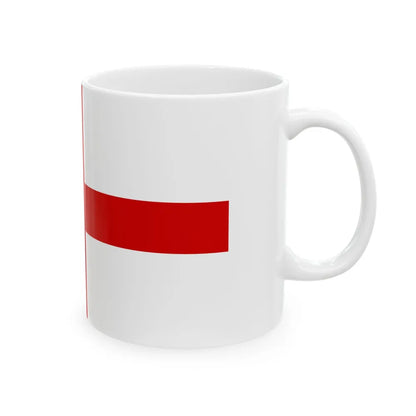 Red St Georges Cross (Germany) White Coffee Mug - Go Mug Yourself