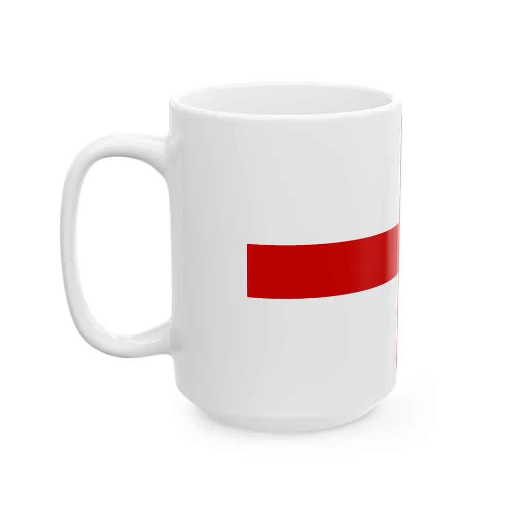 Red St Georges Cross (Germany) White Coffee Mug - Go Mug Yourself