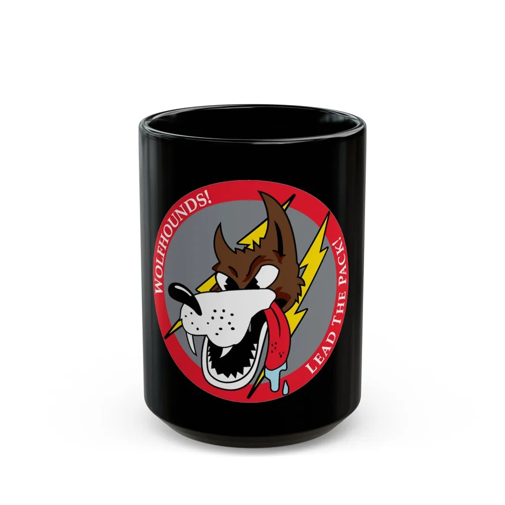 Red Wolfhound Patch (U.S. Air Force) Black Coffee Mug-15oz-Go Mug Yourself