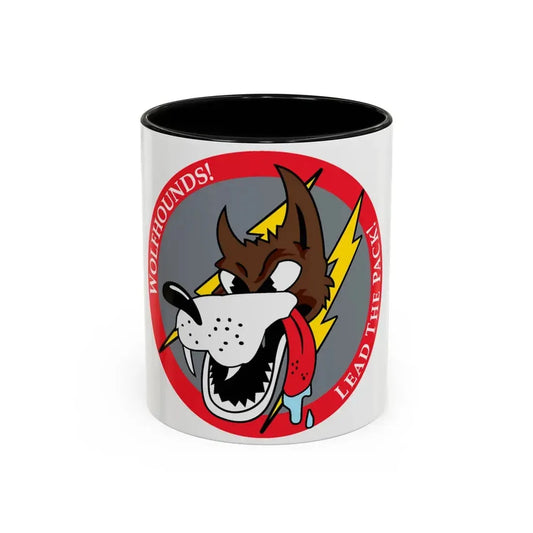 Red Wolfhound Patch (U.S. Air Force) Accent Coffee Mug 11oz Black - Go Mug Yourself