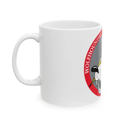 Red Wolfhound Patch (U.S. Air Force) White Coffee Mug - Go Mug Yourself