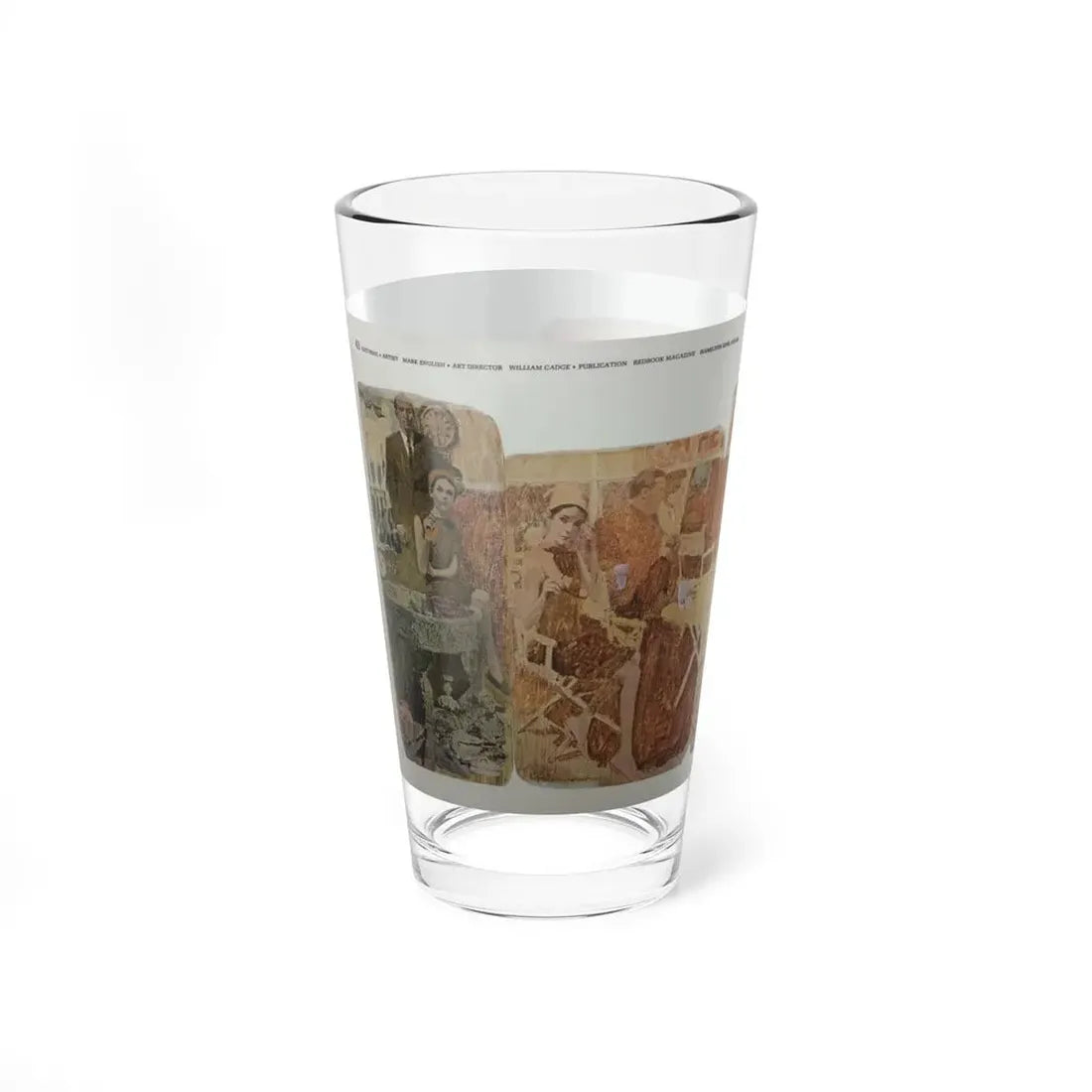 Redbook magazine illustration (1-2), 1960's (Magazine Illustration) Pint Glass 16oz - Go Mug Yourself
