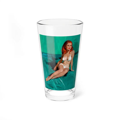 Redhead in White, 1972 (Magazine Illustration) Pint Glass 16oz-16oz-Go Mug Yourself