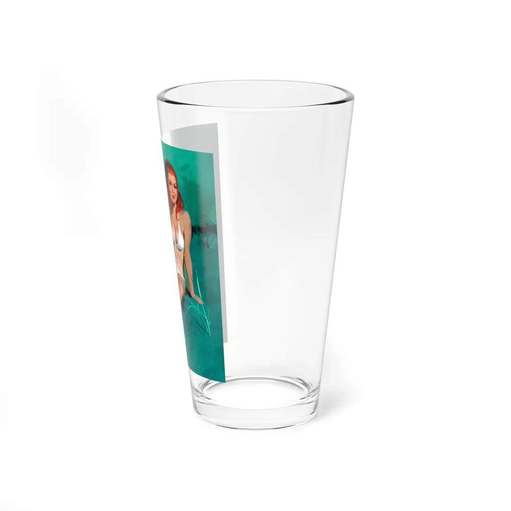 Redhead in White, 1972 (Magazine Illustration) Pint Glass 16oz-Go Mug Yourself