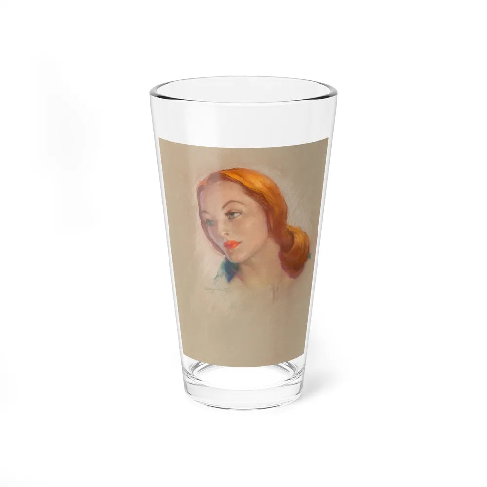 Redhead (Magazine Illustration) Pint Glass 16oz-16oz-Go Mug Yourself