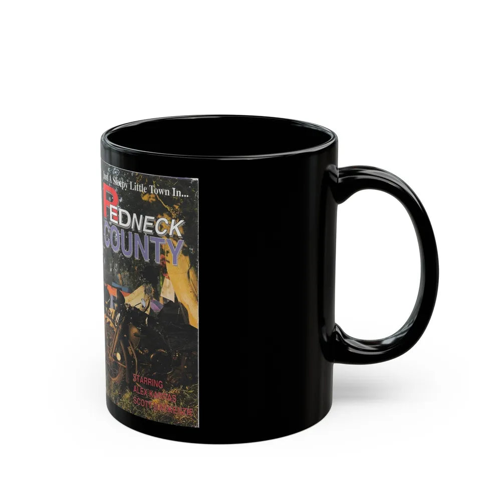 REDNECK COUNTY (VHS COVER) - Black Coffee Mug-Go Mug Yourself