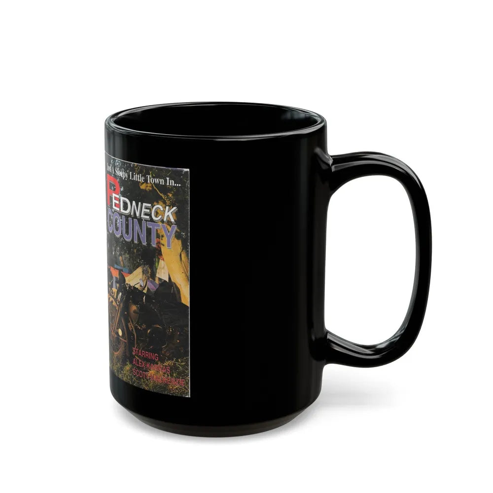 REDNECK COUNTY (VHS COVER) - Black Coffee Mug-Go Mug Yourself