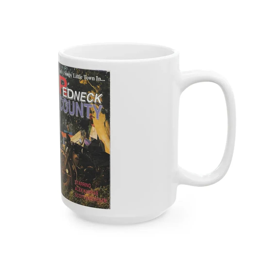 REDNECK COUNTY (VHS COVER) - White Coffee Mug - Go Mug Yourself
