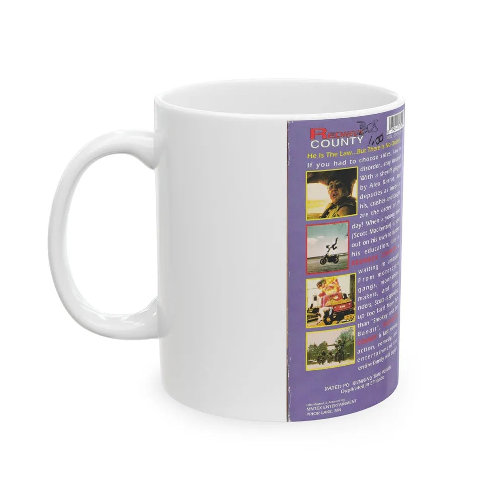 REDNECK COUNTY (VHS COVER) - White Coffee Mug-Go Mug Yourself