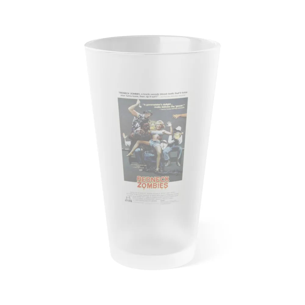 REDNECK ZOMBIES 1989 Movie Poster - Frosted Pint Glass 16oz-Go Mug Yourself