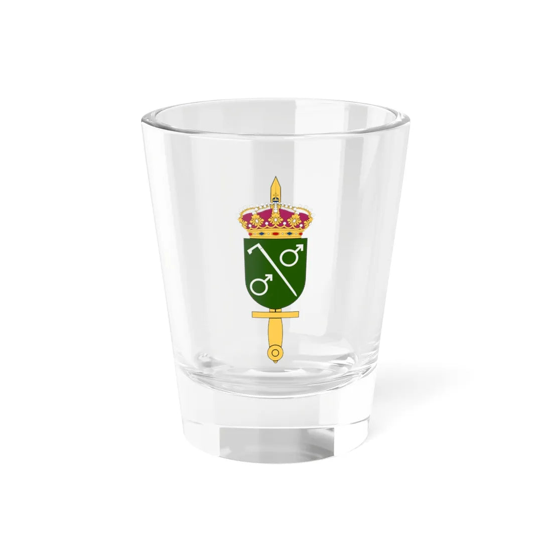 Redovisningsavdelning Bergslagen vapen (Sweden) (Coat of Arms) Shot Glass 1.5oz 1.5oz - Go Mug Yourself