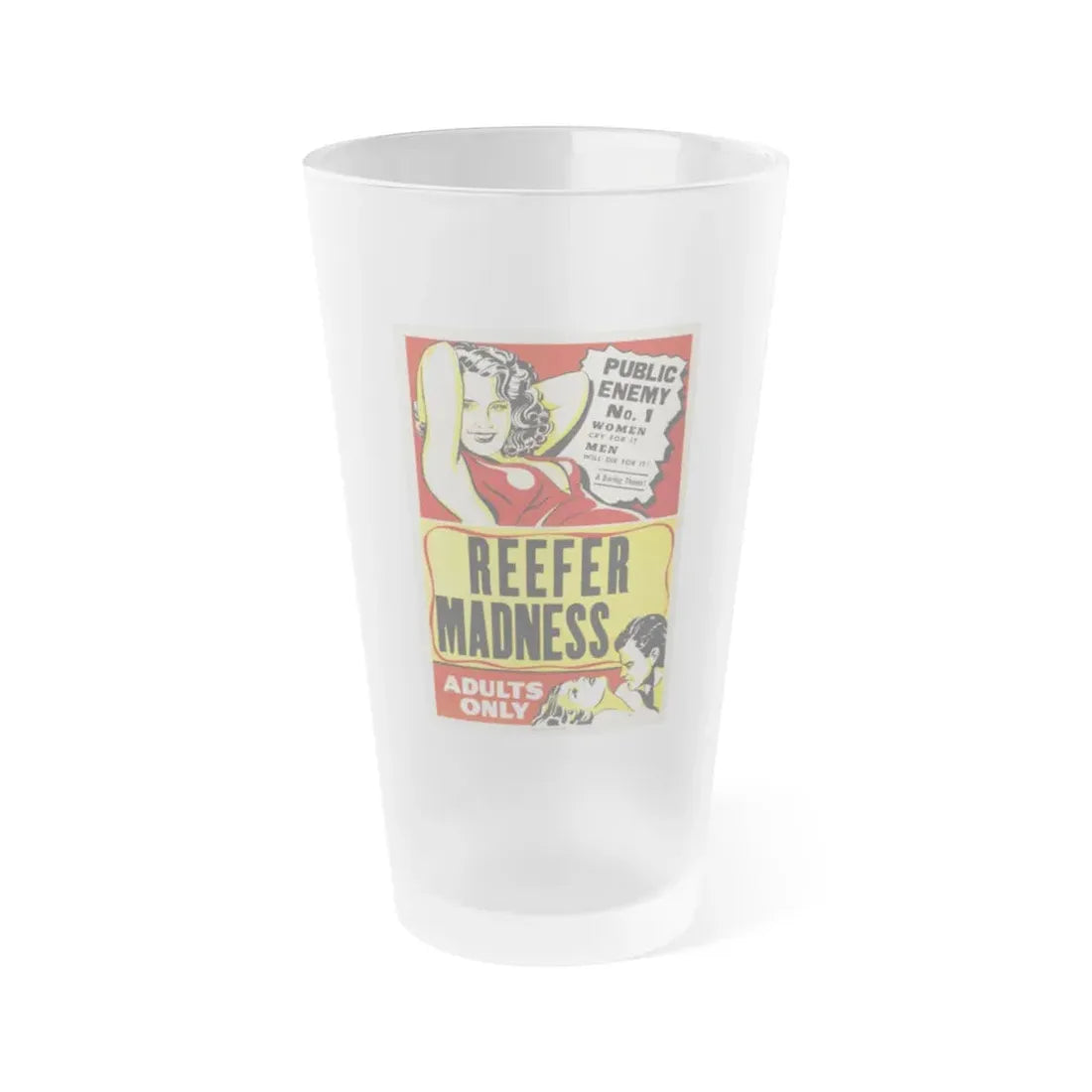 REEFER MADNESS 1936 Movie Poster - Frosted Pint Glass 16oz Default Title - Go Mug Yourself