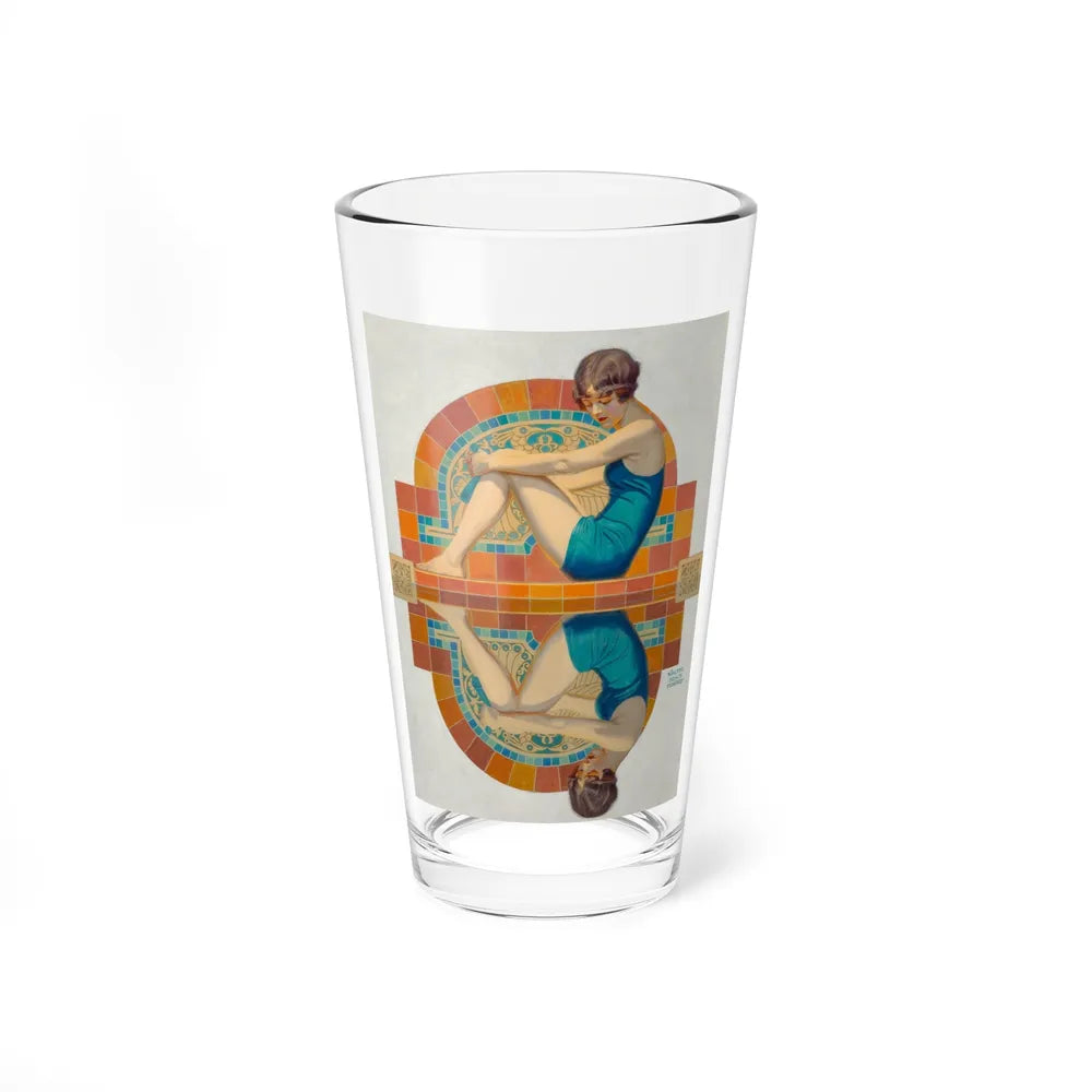 Reflection, Collier's magazine cover, June 15, 1929 (Magazine Illustration) Pint Glass 16oz-16oz-Go Mug Yourself