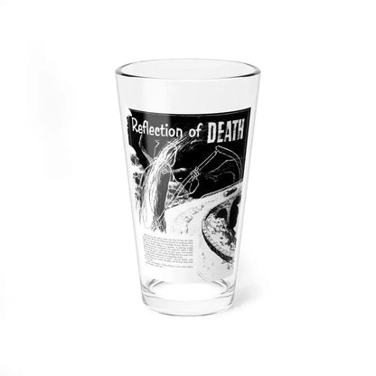 Reflection of Death, Terror Illustrated, April 1956 (Magazine Illustration) Pint Glass 16oz 16oz - Go Mug Yourself