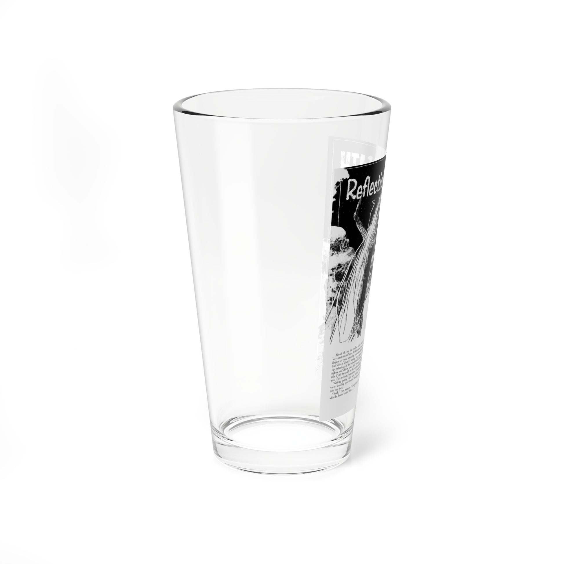 Reflection of Death, Terror Illustrated, April 1956 (Magazine Illustration) Pint Glass 16oz-Go Mug Yourself