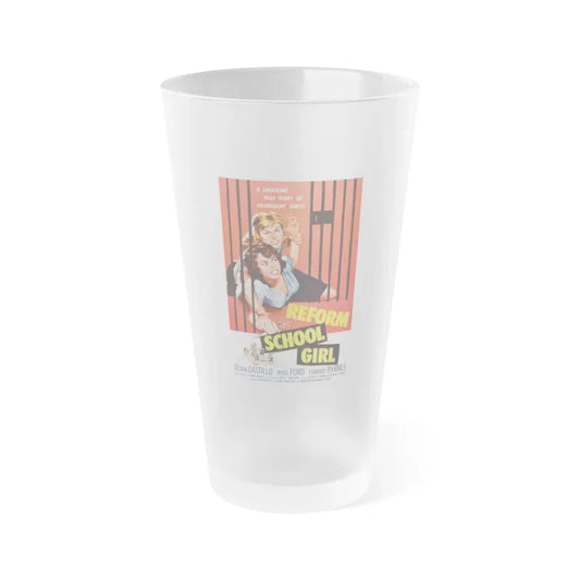 REFORM SCHOOL GIRL 1957 Movie Poster - Frosted Pint Glass 16oz Default Title - Go Mug Yourself