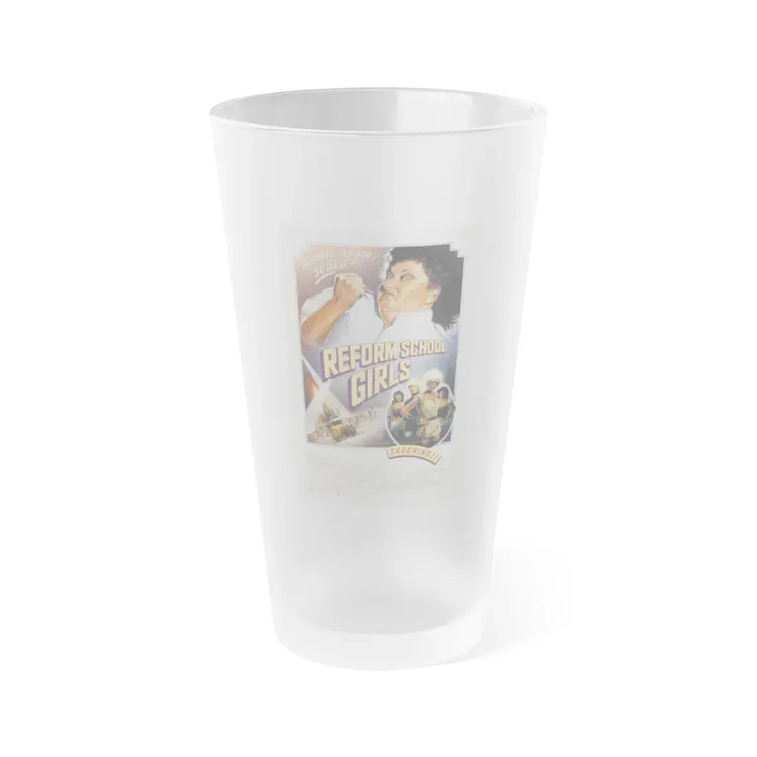 REFORM SCHOOLGIRLS 1986 Movie Poster - Frosted Pint Glass 16oz Default Title - Go Mug Yourself
