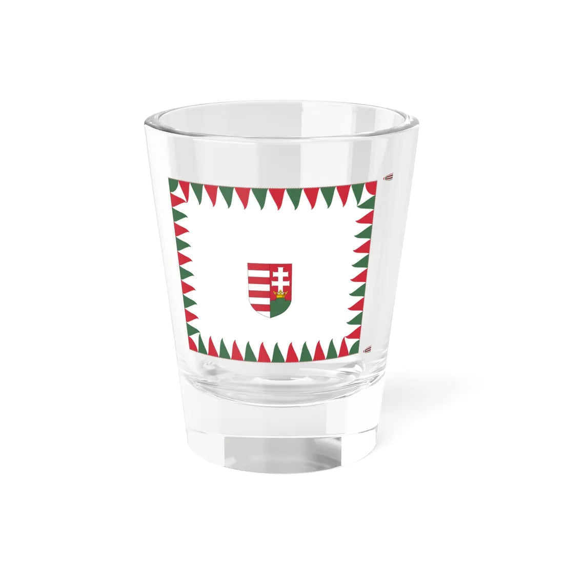 Regimental Colour of the 1st Infantry Division of the Hungarian Defence Forces 1946-1949 (Hungary) Shot Glass 1.5oz 1.5oz - Go Mug Yourself
