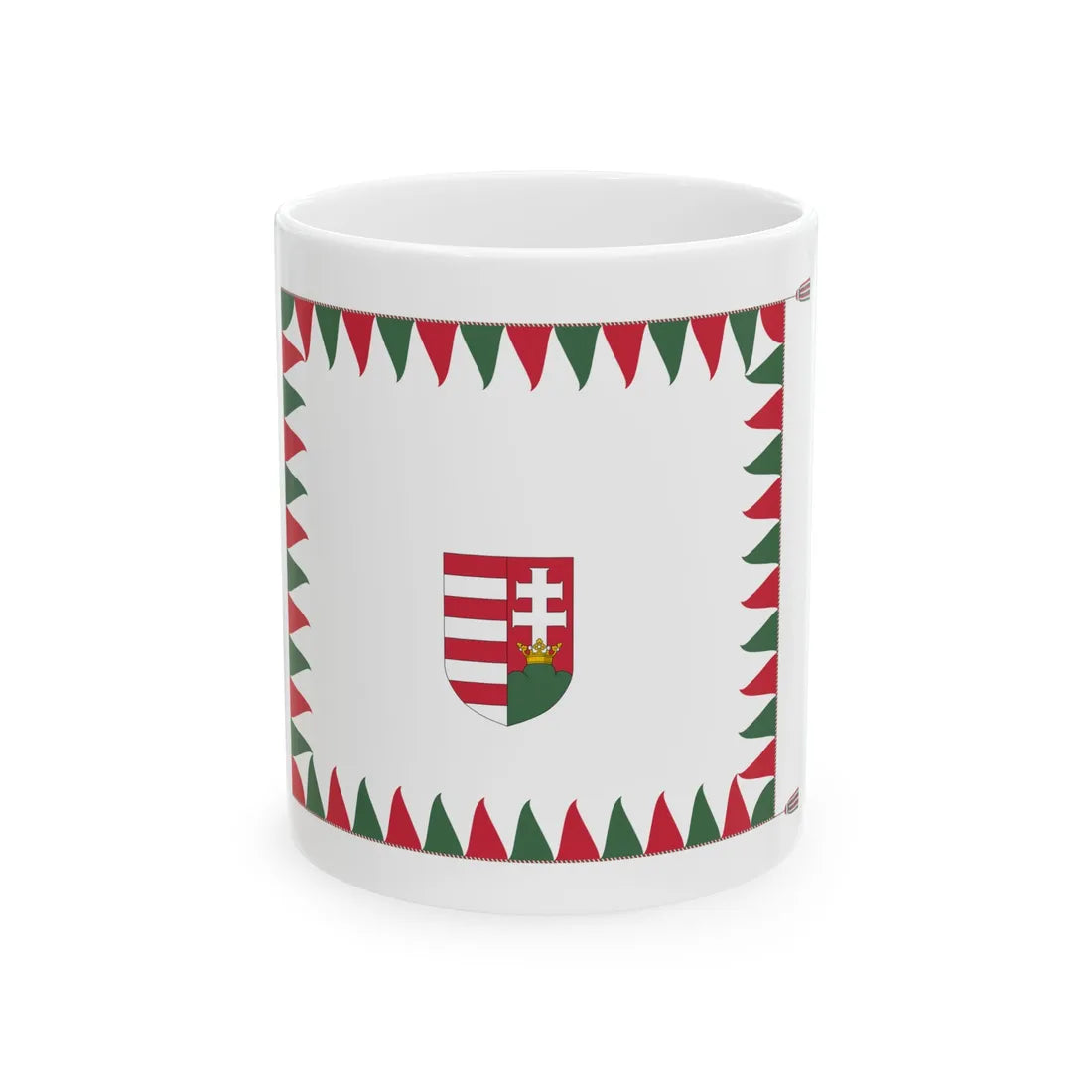 Regimental Colour of the 1st Infantry Division of the Hungarian Defence Forces 1946-1949 (Hungary) White Coffee Mug 11oz - Go Mug Yourself