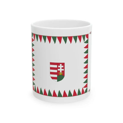Regimental Colour of the 1st Infantry Division of the Hungarian Defence Forces 1946-1949 (Hungary) White Coffee Mug 11oz - Go Mug Yourself