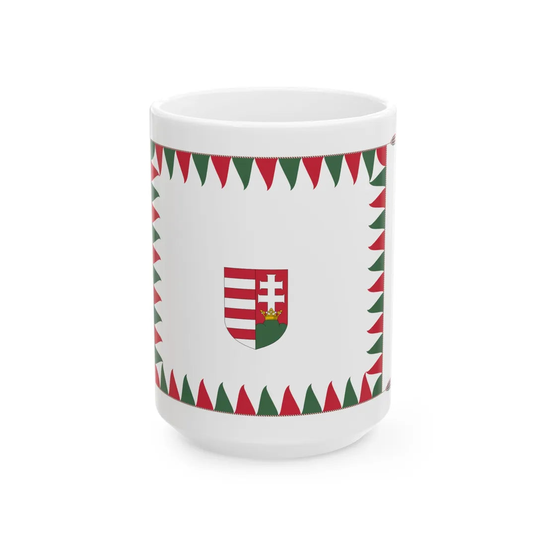 Regimental Colour of the 1st Infantry Division of the Hungarian Defence Forces 1946-1949 (Hungary) White Coffee Mug 15oz - Go Mug Yourself