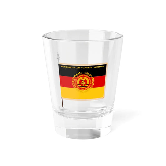 Regimental colours of NVA East Germany 7 Pirna PionierBattaillon Arthur Thiermann (Germany) Shot Glass 1.5oz 1.5oz - Go Mug Yourself