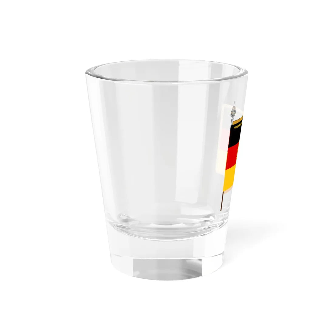 Regimental colours of NVA East Germany 7 Pirna PionierBattaillon Arthur Thiermann (Germany) Shot Glass 1.5oz - Go Mug Yourself