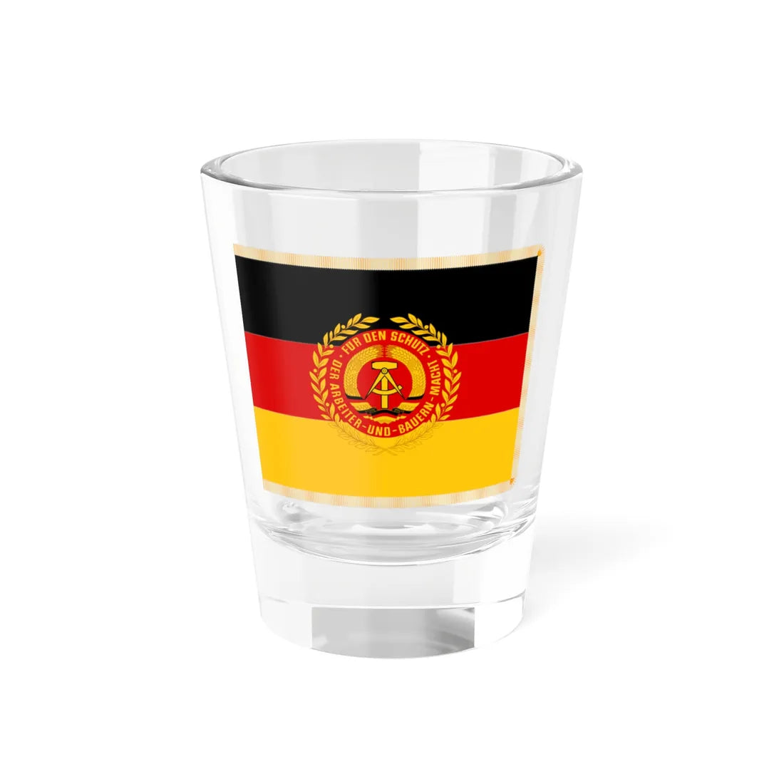 Regimental colours of NVA East Germany alternative version (Germany) Shot Glass 1.5oz 1.5oz - Go Mug Yourself