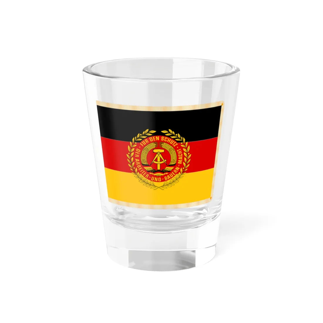 Regimental colours of NVA East Germany (Germany) Shot Glass 1.5oz 1.5oz - Go Mug Yourself