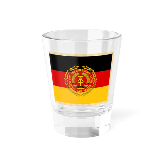 Regimental colours of NVA East Germany (Germany) Shot Glass 1.5oz 1.5oz - Go Mug Yourself
