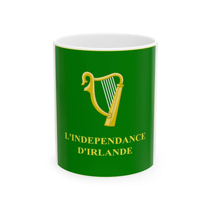 Regimental Colours of the Irish Legion Obverse (Ireland) White Coffee Mug 11oz - Go Mug Yourself