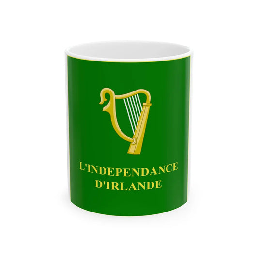 Regimental Colours of the Irish Legion Obverse (Ireland) White Coffee Mug 11oz - Go Mug Yourself