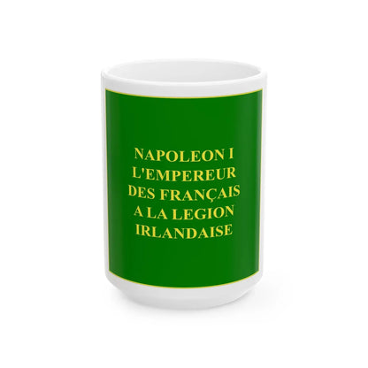 Regimental Colours of the Irish Legion Reverse (Ireland) White Coffee Mug 15oz - Go Mug Yourself