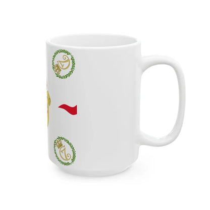 Regimental flag of 2nd Jutland Infantry Regiment (Denmark) White Coffee Mug - Go Mug Yourself