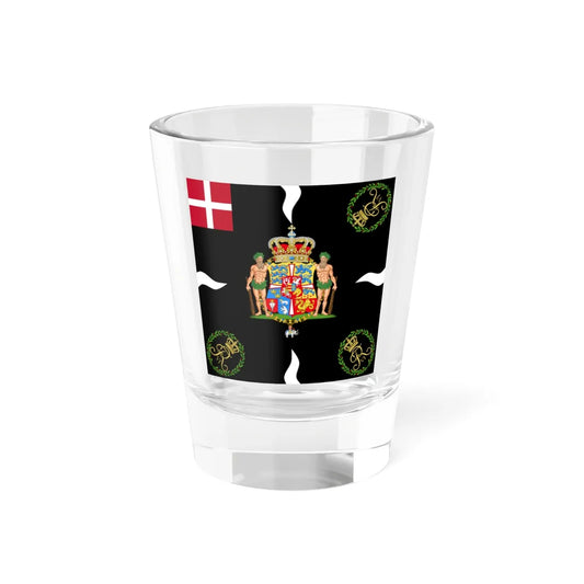 Regimental flag of 2nd Life regiment on Foot Denmark 1819-1842 (Denmark) Shot Glass 1.5oz 1.5oz - Go Mug Yourself