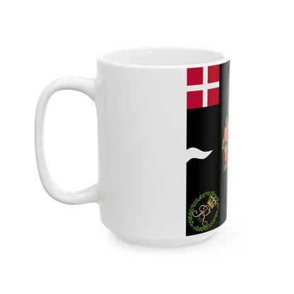 Regimental flag of 2nd Life regiment on Foot Denmark 1819-1842 (Denmark) White Coffee Mug - Go Mug Yourself