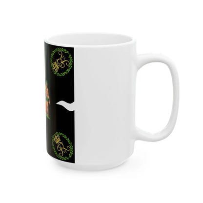 Regimental flag of 2nd Life regiment on Foot Denmark 1819-1842 (Denmark) White Coffee Mug - Go Mug Yourself