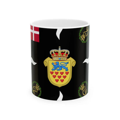 Regimental flag of 3rd Jutland Infantry Regiment (Denmark) White Coffee Mug 11oz - Go Mug Yourself