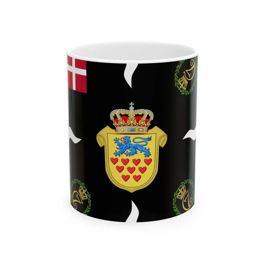 Regimental flag of 3rd Jutland Infantry Regiment (Denmark) White Coffee Mug 11oz - Go Mug Yourself
