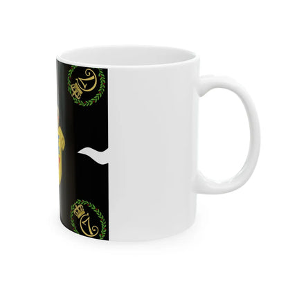 Regimental flag of 3rd Jutland Infantry Regiment (Denmark) White Coffee Mug - Go Mug Yourself