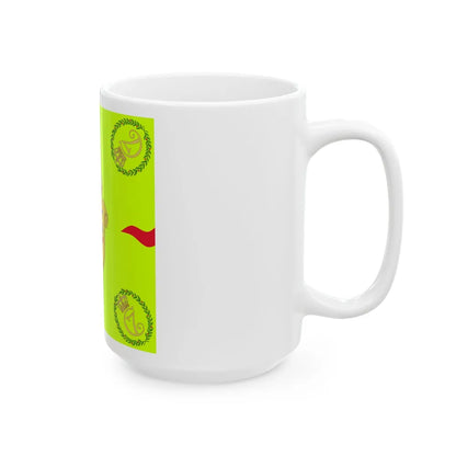 Regimental flag of Aarhus Infantry Regiment (Denmark) White Coffee Mug - Go Mug Yourself