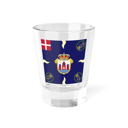 Regimental flag of Copenhagen Infantry Regiment (Denmark) Shot Glass 1.5oz 1.5oz - Go Mug Yourself