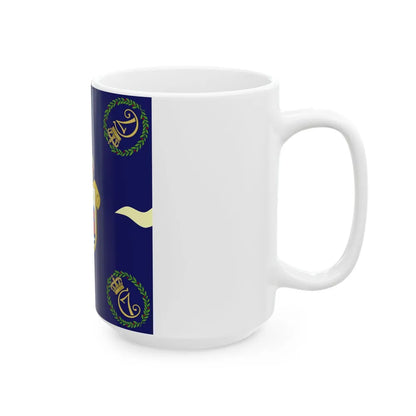 Regimental flag of Copenhagen Infantry Regiment (Denmark) White Coffee Mug - Go Mug Yourself
