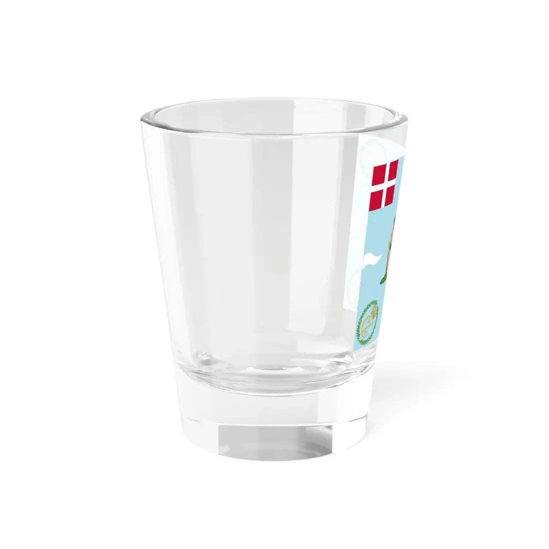 Regimental flag of Crown Princes Regiment Denmark (Denmark) Shot Glass 1.5oz - Go Mug Yourself