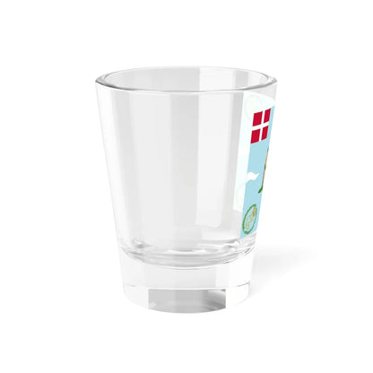 Regimental flag of Crown Princes Regiment Denmark (Denmark) Shot Glass 1.5oz - Go Mug Yourself