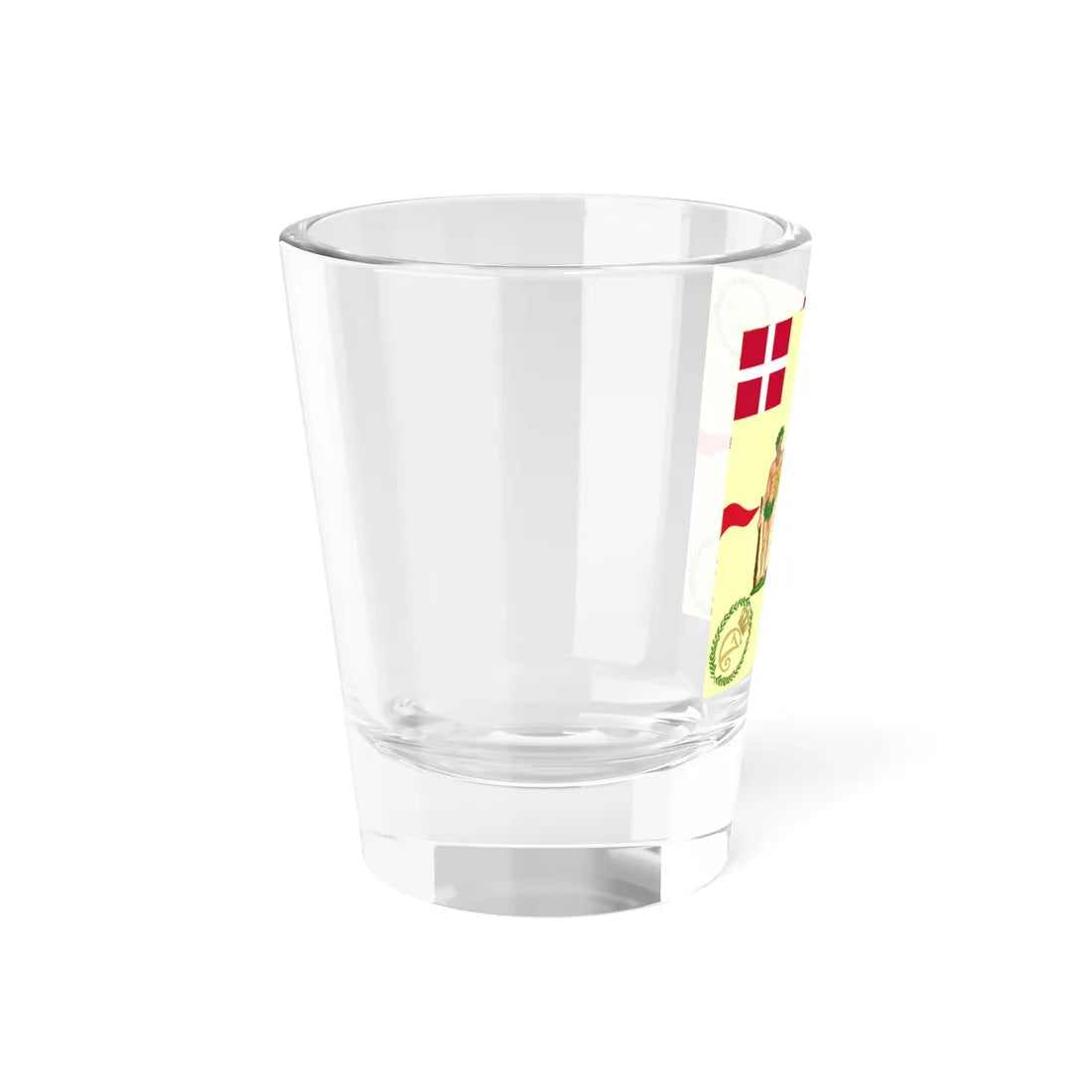 Regimental flag of Danish Life Regiment Denmark (Denmark) Shot Glass 1.5oz - Go Mug Yourself