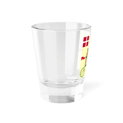Regimental flag of Danish Life Regiment Denmark (Denmark) Shot Glass 1.5oz - Go Mug Yourself
