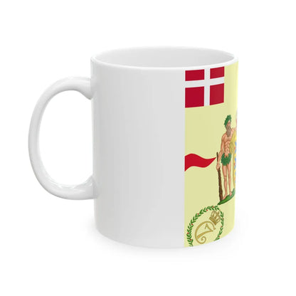Regimental flag of Danish Life Regiment Denmark (Denmark) White Coffee Mug - Go Mug Yourself