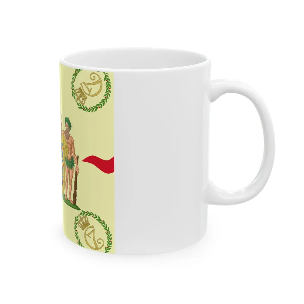 Regimental flag of Danish Life Regiment Denmark (Denmark) White Coffee Mug - Go Mug Yourself