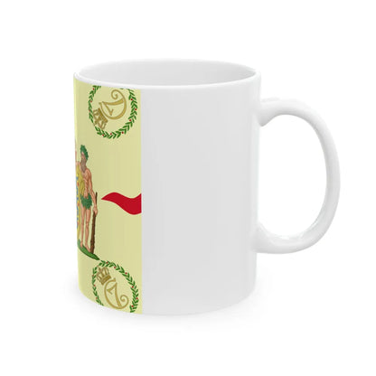 Regimental flag of Danish Life Regiment Denmark (Denmark) White Coffee Mug - Go Mug Yourself